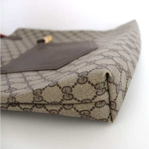 Gucci Vintage Sherry Line GG Coated Canvas Tote Bag - Picture 7 of 11